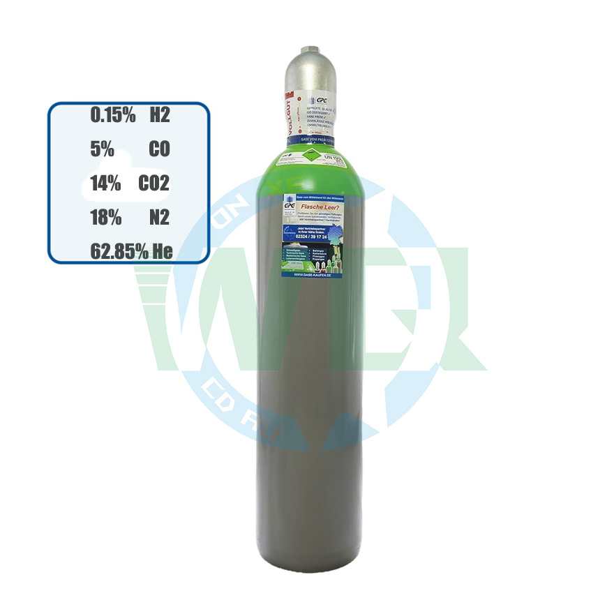 混合气 H2+CO+CO2+N2+He